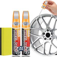 2 Pack Silver Rim Touch Up Paint Wheel Repair Kit For Car Wheel Paint Recover
