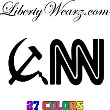 6 Cnn Communist Vinyl Decal Pro America Anti Government Fake News Liberty Wearz