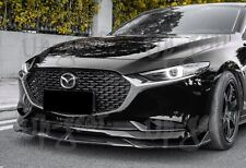 For 19-23 Mazda 3 Sedan Jdm Painted Black 3pcs Front Bumper Lower Body Kit Lip