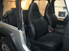 For 1997-2002 Jeep Wrangler Tj Sahara S.leather Custom Fit Seat Covers Black