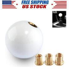 Acrylic Glossy White Round Ball Universal Shift Knob Manual Gear Shifter Head