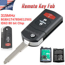 Replacement Flip Remote Smart Key Fob Bgbx1t478ske125-01 For Mazda 2 5 Cx-7 Cx-9