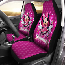 Cute Minnie Mouse Cartoon Gift Idea Car Seat Covers Set Of 2