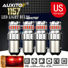 4x Auxito 1157 2057 Bay15d Red Led Stop Turn Signal Brake Tail Light Bulbs Eoe