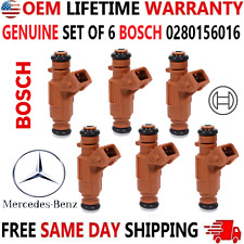 Genuine Bosch Set Of 6 Fuel Injectors For 03-08 Mercedes-benz V6 V8 0280156016