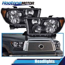 Fit For 2007-2013 Toyota Tundra 2008-2017 Sequoia Black Headlights Lamps Lh Rh
