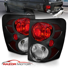 1999-2004 For Jeep Grand Cherokee Black Tail Lights Rear Brake Lamps Pair