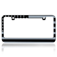 Metal Matte American Usa Flag Cool License Plate Frame Universal Fit