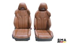 Bmw M5 F90 Front Left Right Tartufo Brown Leather Seats Pair 2018 - 2023 Oem