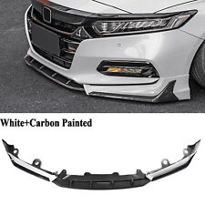 Whitecarbon Look Acr Style Front Bumper Lip Splitter For Honda Accord 2018-2020