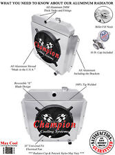 2 Row Rs Champion Radiator W 16 Fan And Shroud For 1955 - 1959 Chevrolet Truck