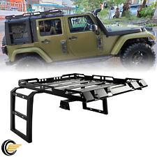 Texture Roof Rack Luggage Ladders Cross Bar For Jeep Wrangler Jk 07-18 2015