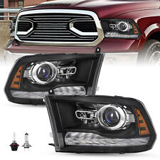 For 09-18 Dodge Ram 1500 10-18 2500 3500 Led Drl Projector Upgrade Headlights
