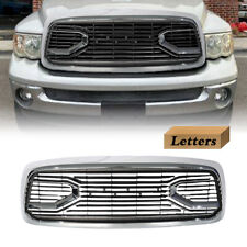 Front Chrome Grille Fit For 2002-2005 Dodge Ram 1500 2500 3500 Grill Wletters