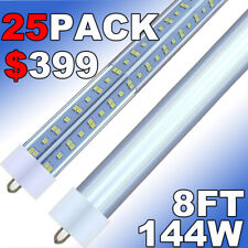 8ft Fa8 Single Pin Led Tube Light 144w T8 Fluorescent Bulb Light 6500k 25pack