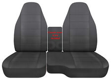 Car Seat Covers Cotton Solid Charcoal Fits 91-97 Ford Ranger 6040 Highback