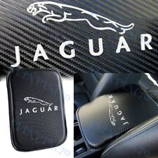Embroidery Carbon Car Center Console Armrest Cushion Mat Pad Cover For Jaguar