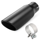 Black Diesel Exhaust Tip Stainless Steel Angle Cut 3 Inlet 4 Outlet 12 Long