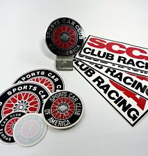 Lot Scca Sports Car Club Of America Grill Badge License Plate Topper Patch Decal