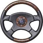 Apc Faux Burl Wood 4 Spoke Leather Steering Wheel New Ford Chevy Dodge Hot Rod