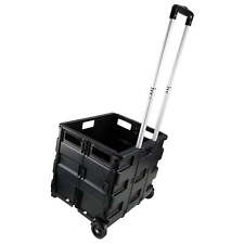 85-010 Grand Pack-n-roll Plastic Portable Tool Carrier Cart Black