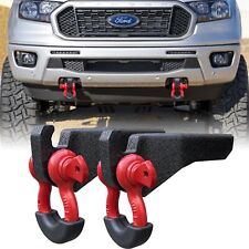 Front Tow Hook Shackle Mounts And D-rings For 2019-2022 Ford Ranger