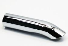 Exhaust Tip 1.75 Inch Dia 8.00 In Long 1.50 Inlet Turn Down Chrome Wesdon Exhaus