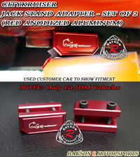 Citykruiser Frame Rail Floor Jack Stand Adapter 2x Red Anodized Aluminum