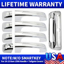 For 2019-2023 Dodge Ram 1500 Chrome 4 Door Handle Tailgate Covers Wo Smartkey