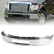 Steel Chrome Front Bumper Shell Fits 2009-2014 Ford F150 Wo Fog Light Holes