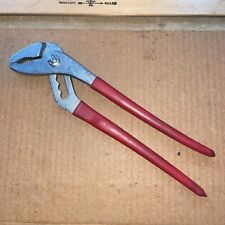 Vintage Red Handle Adjustable Groove Joint Pliers 9 In Water Pump Wrench 