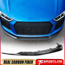 Dry Carbon Fiber Front Bumper Lip Spoiler Splitter For Audi R8 V10 Gen 2 2016-19