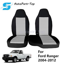 2pcs High Back Both Side Seat Cover Black Gray For Ford Ranger 2004-2012