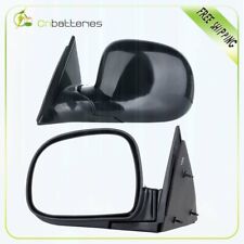 For 1994-1997 Chevy S10 Gmc Jimmy Black Cover Manual Fold Side View Mirrors Pair