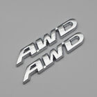2x Chrome Side Fender Awd Off-road Emblem Metal All Wheel Drive Rear Trunk Badge