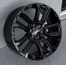 Gloss Black Gmc Sierra Denali Premium Wheels 22x9 Fits 2000-2023 Sierrayukon
