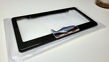 Luxury 100 Carbon Fiber Roush License Plate Frame Cover Fits Mustang P-51 Jet