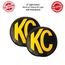 Kc Hilites 6 Daylighter Slimlite Light Covers W Yellow Logo Black Soft Vinyl