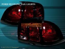 94-98 Ford Mustang Altezza Tail Lights Dark Red 95 96 97