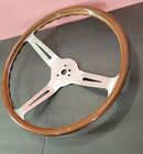 Vintage Les Leston Ll Walsall Wheels Wooden Steering Wheel 15 Inch