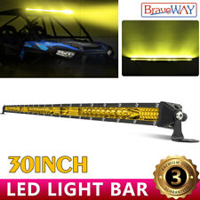 Yellow Slim Led Light Bar 7 10 20 30 Spot Flood Combo Work Truck Suv Atv 4wd