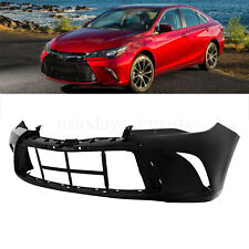 Front Bumper Cover For 2015 2016 2017 Toyota Camry Black With Support