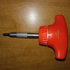 New Snap On Red T-handle Magnetic Ratchet Stubby Screwdriver - Ssdmrt1