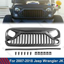 For 2007-2018 Jeep Wrangler Jk Angry Bird Style Black Front Grill Grille