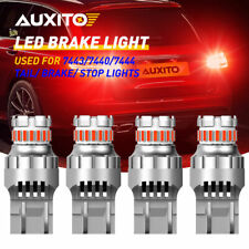 4x Auxito 7443 7440 Brake Tail Stop Light Red Flash Strobe Blinking Led Bulbs Us