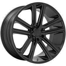 4-dub S256 Flex 24x10 5x5.5 25mm Gloss Black Wheels Rims 24 Inch