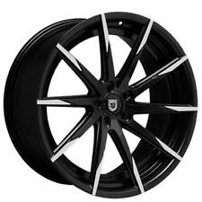 4ea 22 Lexani Wheels Css-15 Black W Machined Tips Rims S42