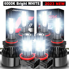 For Honda Civic 2006- 2015 Combo 6x Led Headlight Fog Light Bulbs Super