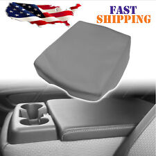New For 2004-2014 Nissan Titan Leather Console Lid Armrest Cover Bench Seat Gray