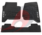 2014-2019 Silverado Gm Front Rear All Weather Floor Mats Black Z71 Logo
